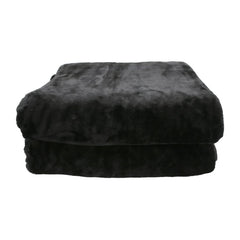 Laura Hill 600GSM Faux Mink Blanket Double-Sided Queen Size - Black Tristar Online