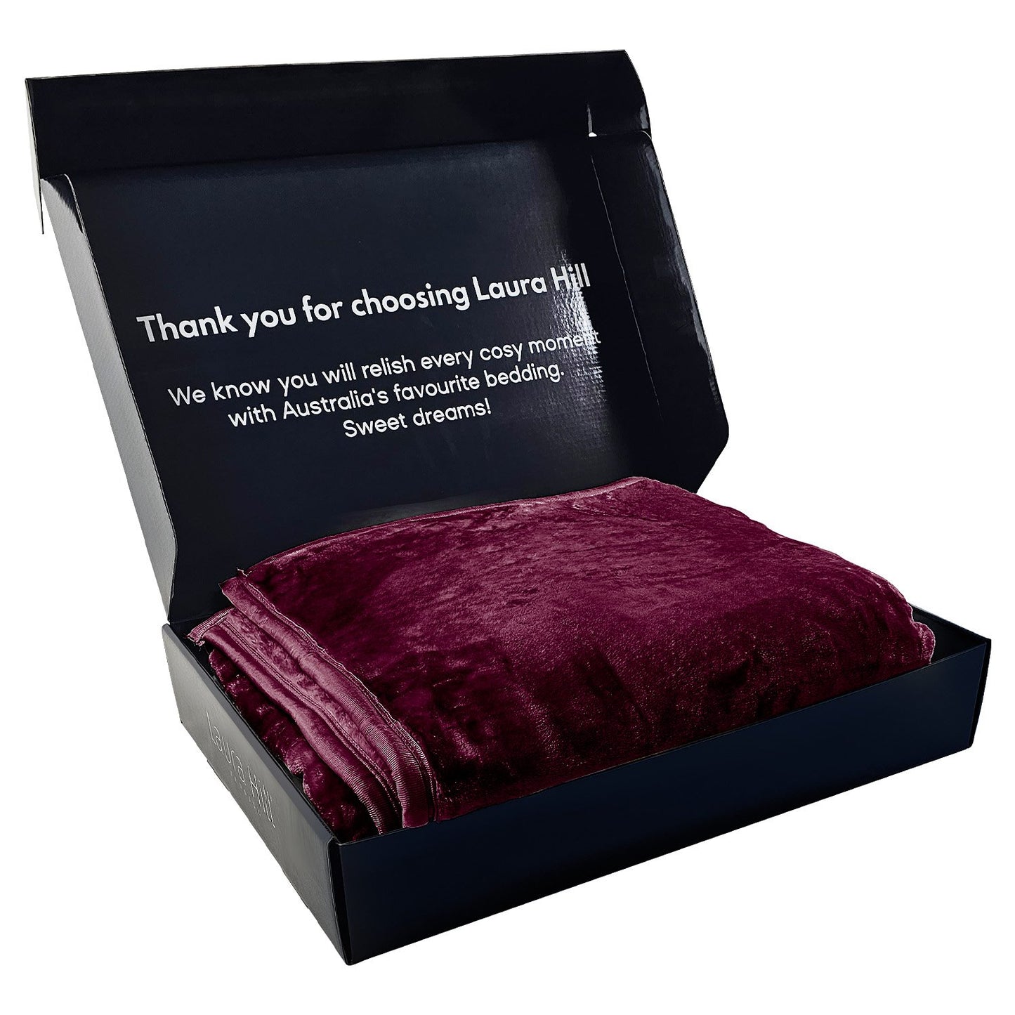 Laura Hill Double-sided Large 220 X 240cm Faux Mink Throw Rug Blanket 800-gsm Heavy - Purple Tristar Online