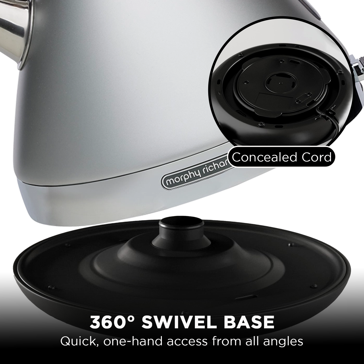 Morphy Richards 1.5L Venture Collection Pyramid Kettle in Steel Grey Tristar Online