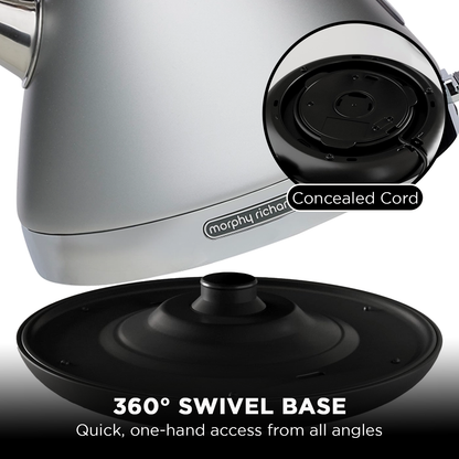 Morphy Richards 1.5L Venture Collection Pyramid Kettle in Steel Grey Tristar Online