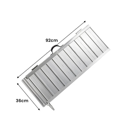 Kartrite 3ft Portable Foldable Aluminium Wheelchair Ramp - Heavy Duty 275kg Load Non-Slip Ramp for Steps Kerbs Vans
