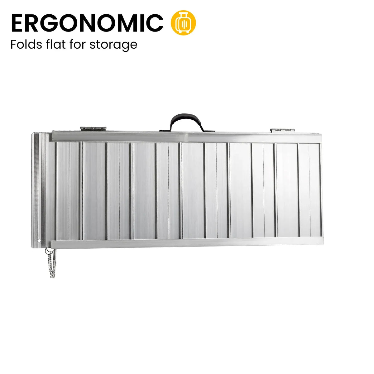 Kartrite 3ft Portable Foldable Aluminium Wheelchair Ramp - Heavy Duty 275kg Load Non-Slip Ramp for Steps Kerbs Vans