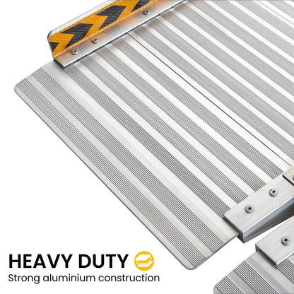 Kartrite 3ft Portable Foldable Aluminium Wheelchair Ramp - Heavy Duty 275kg Load Non-Slip Ramp for Steps Kerbs Vans