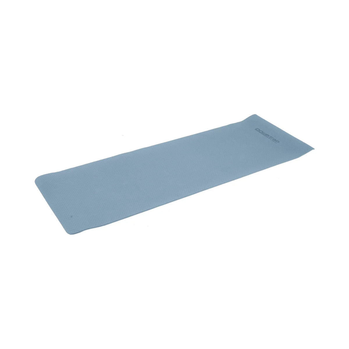 Powertrain 6mm Non-Slip TPE Yoga Mat Double Layer Exercise Pilates Fitness Workout Mat with Carry Strap - Sky Blue