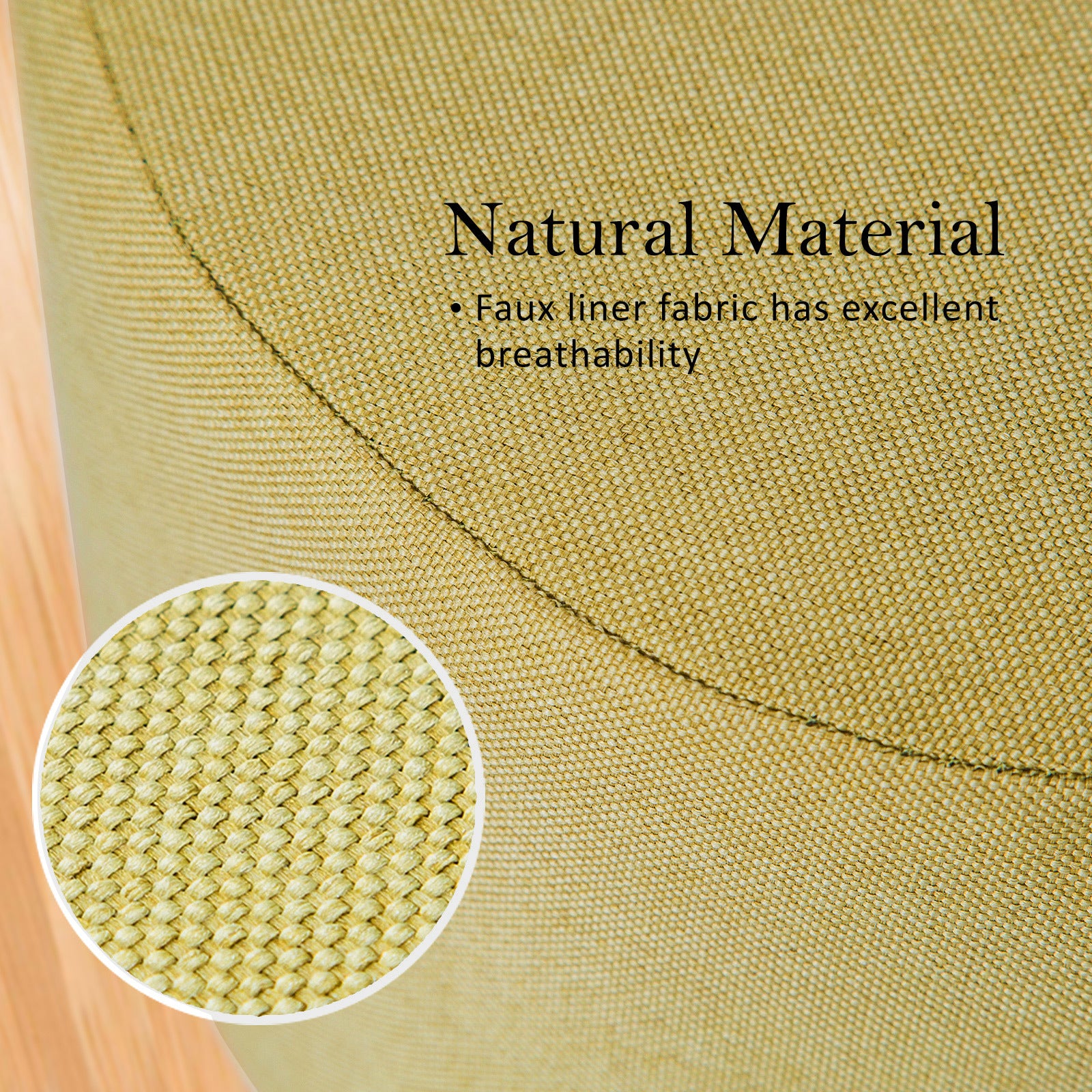 La Bella 2 Set Mustard Yellow Fabric Ottoman Round Wooden Leg Foot Stool Tristar Online