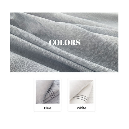 Saesom Flua Snow Comforter Set Double Cool Quilt Bedspread WHITE