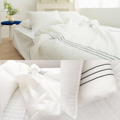 Saesom Flua Snow Comforter Set Queen Cool Quilt Bedspread WHITE