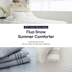 Saesom Flua Snow Comforter Set Queen Cool Quilt Bedspread WHITE