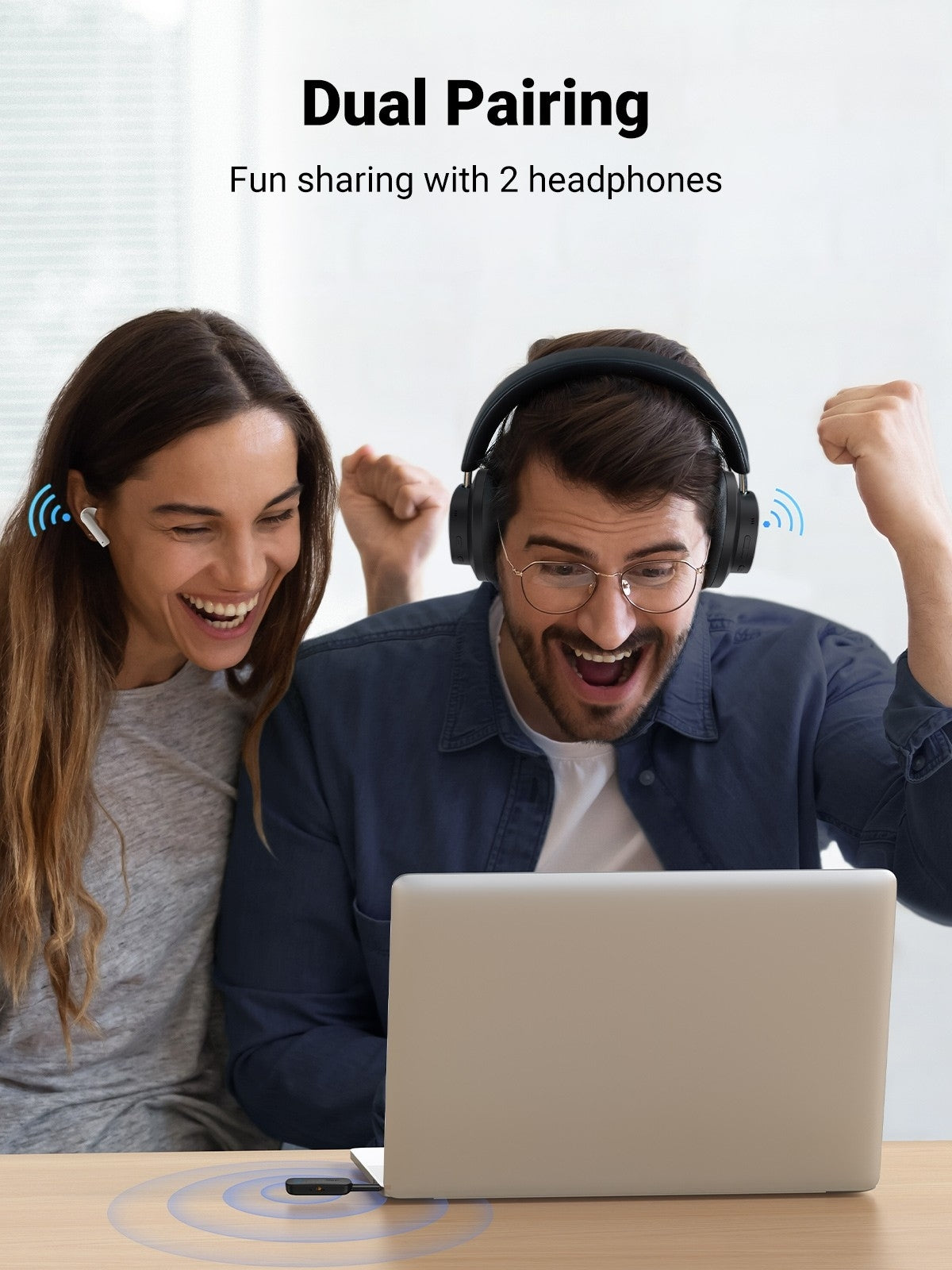 UGREEN 80893 Bluetooth 5.0 Transmitter and Receiver Tristar Online