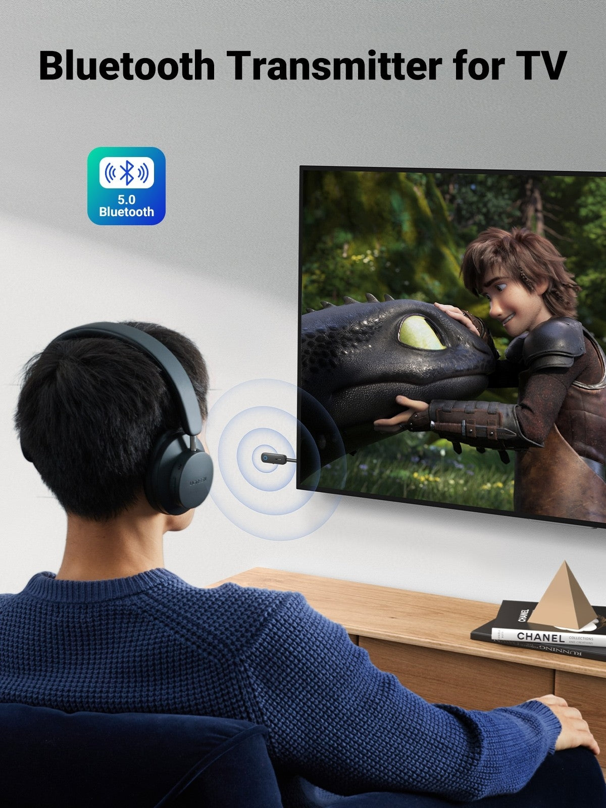 UGREEN 80893 Bluetooth 5.0 Transmitter and Receiver Tristar Online