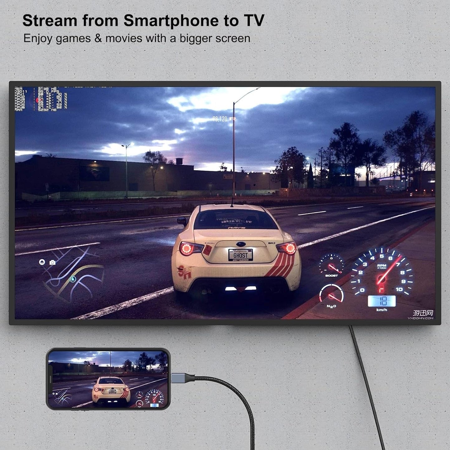 BENFEI 207GY-3F USB-C to DP 0.9m 8K@60Hz Thunderbolt 3 Tristar Online