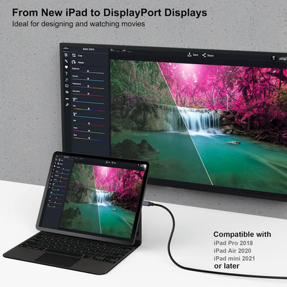 BENFEI 207GY-6F USB-C to DP 1.8M 8K@60Hz Thunderbolt 3 Tristar Online