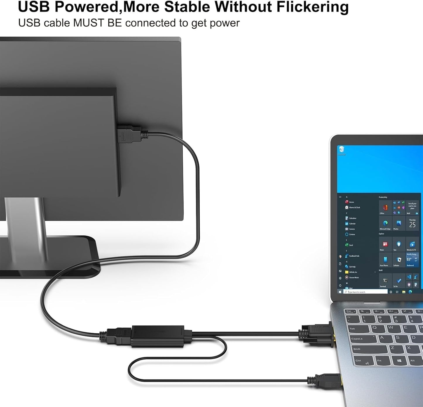 BENFEI 210BK VGA to HDMI Adapter with Audio Support and 1080P Resolution Tristar Online