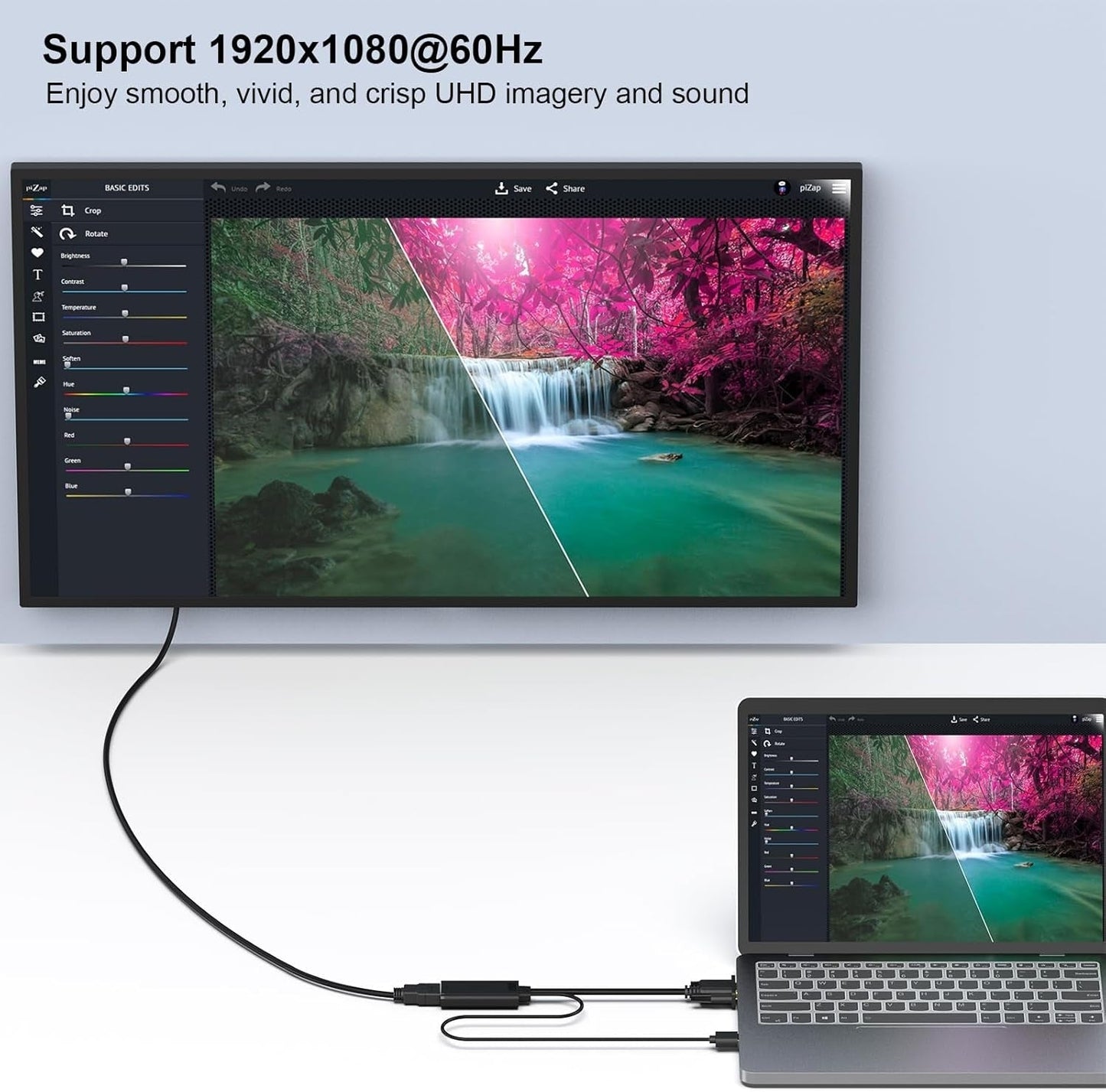 BENFEI 210BK VGA to HDMI Adapter with Audio Support and 1080P Resolution Tristar Online