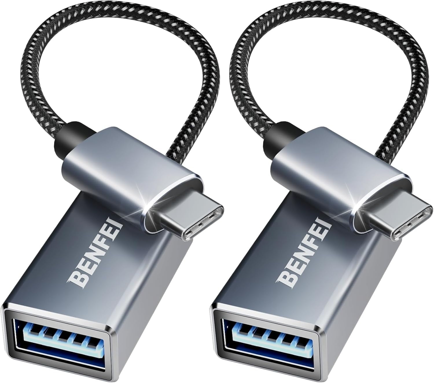 BENFEI 262GY-2P USB 3.0 USB-C to USB-A Adapter (2-pack) Tristar Online
