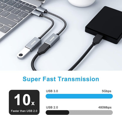 BENFEI 262GY-2P USB 3.0 USB-C to USB-A Adapter (2-pack) Tristar Online