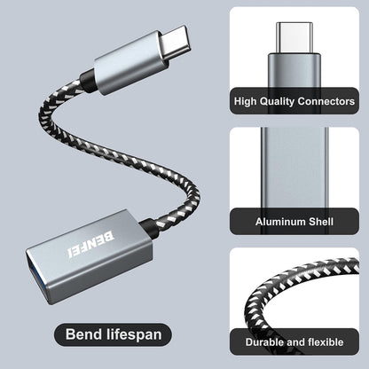 BENFEI 262GY-2P USB 3.0 USB-C to USB-A Adapter (2-pack) Tristar Online