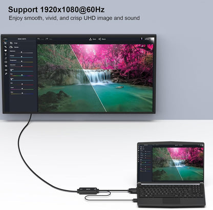 BENFEI 324BK VGA to HDMI Cable with Audio, 1080P Uni-Directional 1.8M Tristar Online