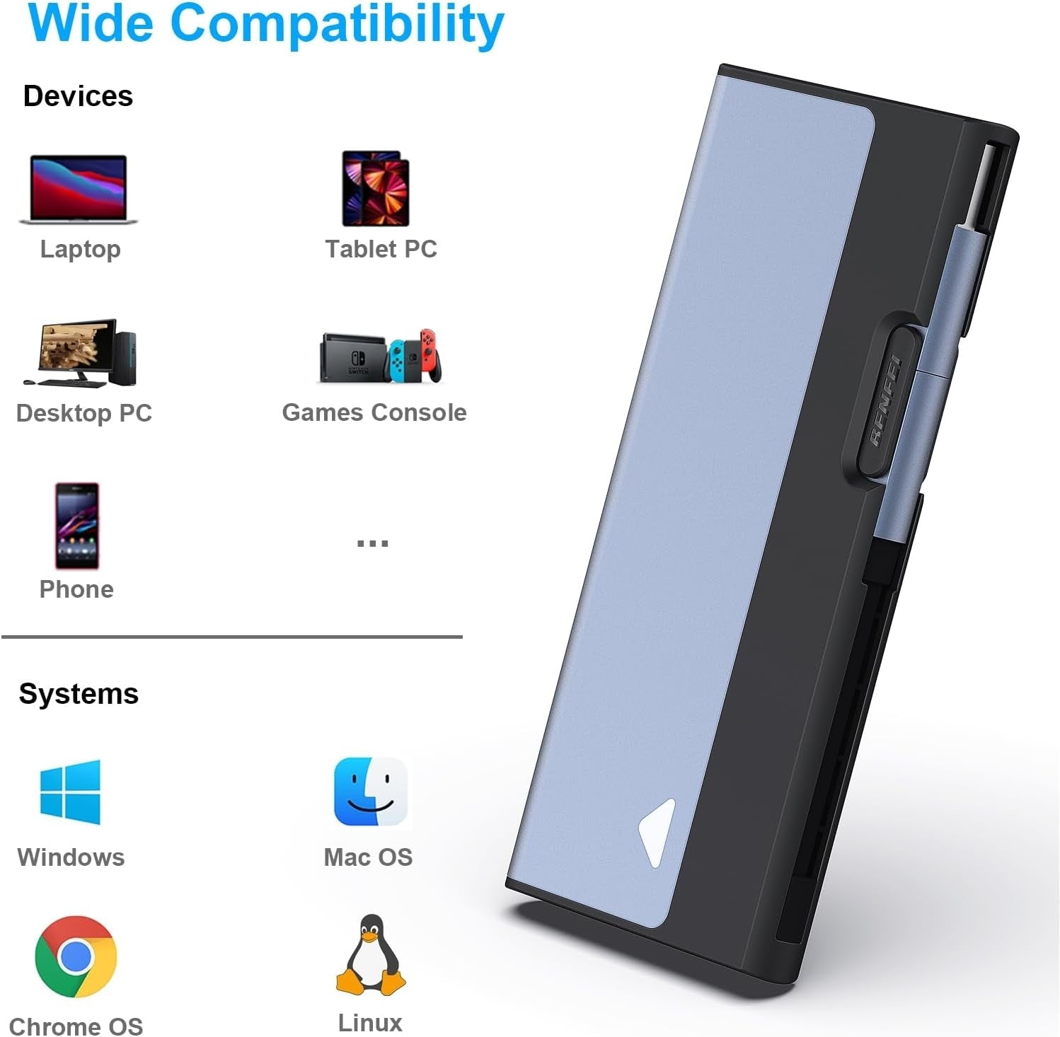 BENFEI 345GY M.2 NVME SATA SSD Enclosure, 10 Gbps USB Type-C/Type-A to NVME PCI-E SATA M-Key/(B+M) Tristar Online