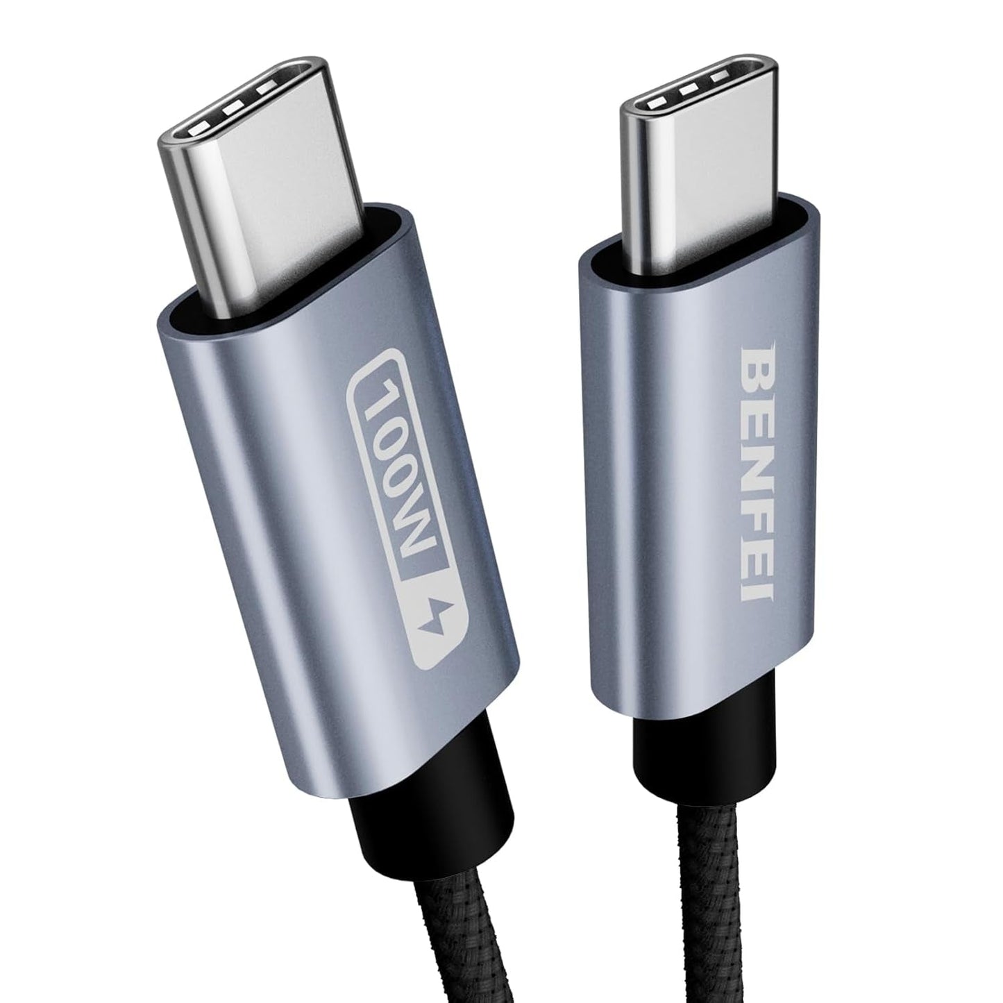 BENFEI 351SL-6F 100W USB-C to USB-C Fast Charging Cable Aluminum Shell Tangle-Free Silicone Tristar Online