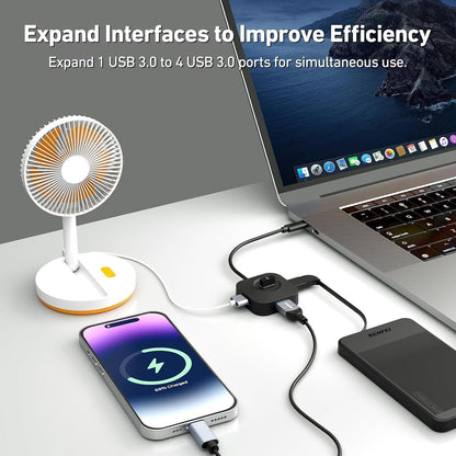 BENFEI 371BK USB-C 4-port USB 3.0 Hub Tristar Online
