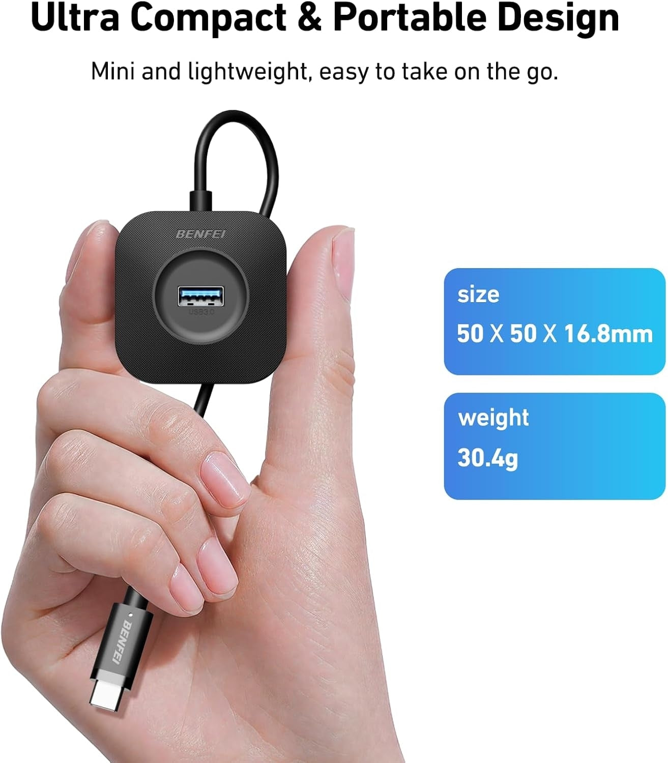 BENFEI 371BK USB-C 4-port USB 3.0 Hub Tristar Online