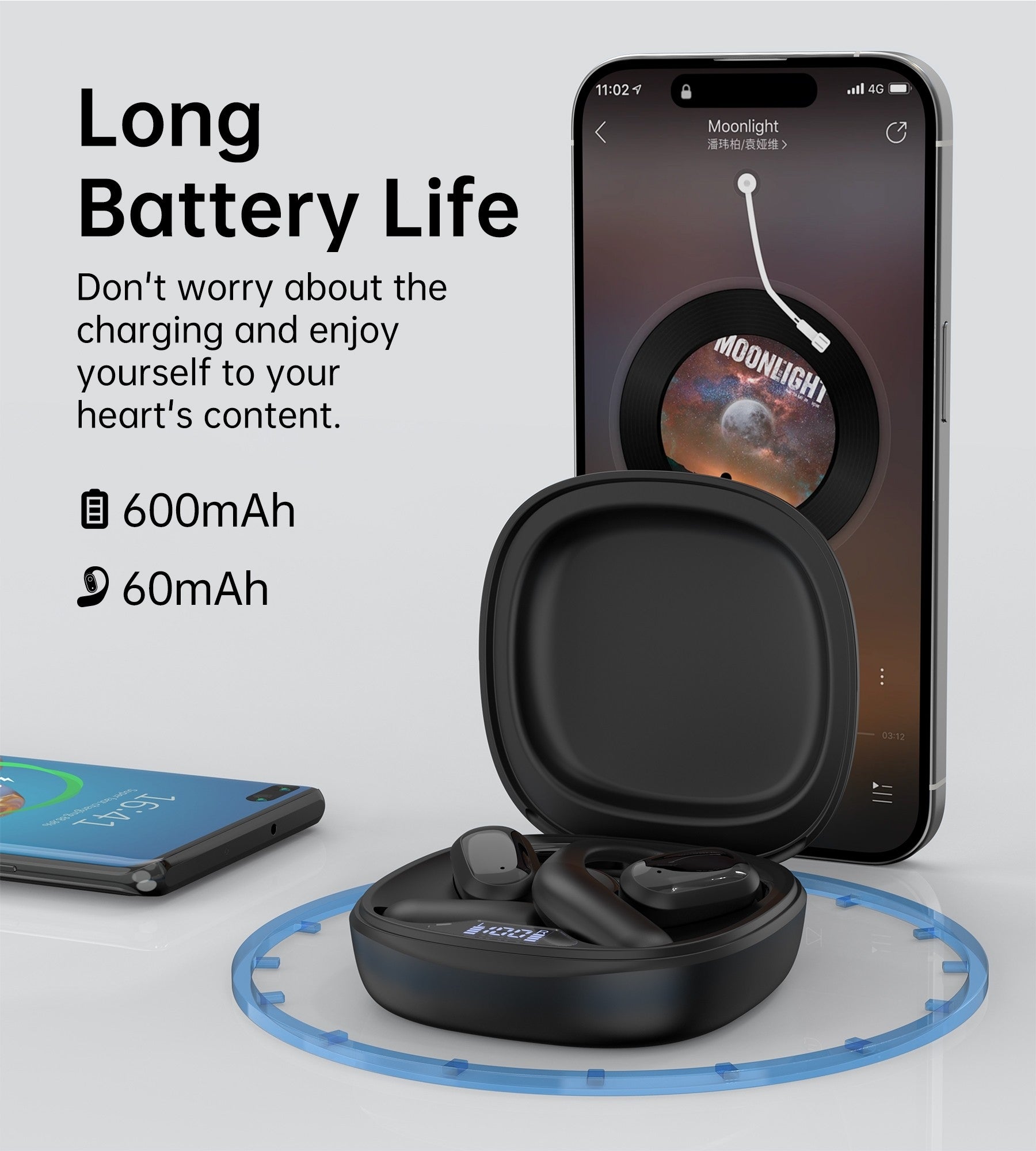 CHOETECH BH-T25 OWS Painless New Concept Bluetooth Earbuds V5.3 TWS Black Tristar Online