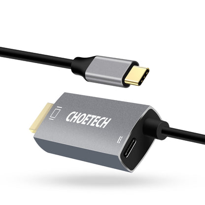 CHOETECH XCH-M180-GY-V2 Unidirectional Adapter USB-C (male) to HDMI 4K 60Hz (male) + PD100W Power Delivery 1.8M Tristar Online