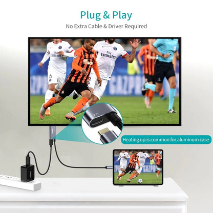 CHOETECH XCH-M180-GY-V2 Unidirectional Adapter USB-C (male) to HDMI 4K 60Hz (male) + PD100W Power Delivery 1.8M Tristar Online