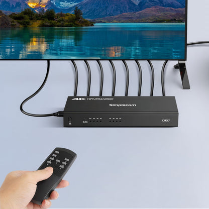 Simplecom CM317 7-Port HDMI 2.0 Switch with Remote 7 IN 1 OUT Splitter HDCP 2.2 4K@60Hz Tristar Online