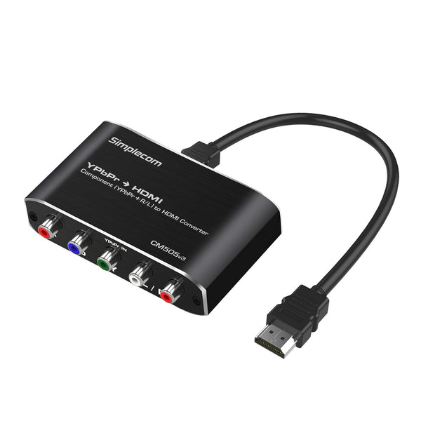 Simplecom CM505v3 Component (YPbPr + Stereo R/L) to HDMI Converter Full HD 1080p Tristar Online