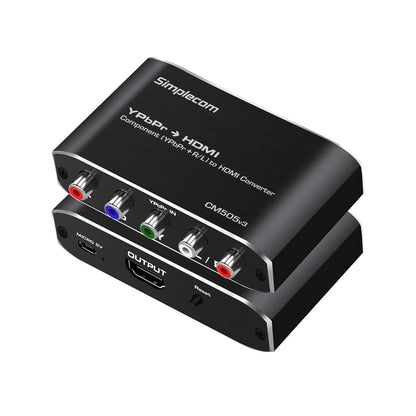 Simplecom CM505v3 Component (YPbPr + Stereo R/L) to HDMI Converter Full HD 1080p Tristar Online