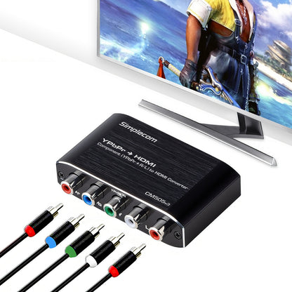 Simplecom CM505v3 Component (YPbPr + Stereo R/L) to HDMI Converter Full HD 1080p Tristar Online