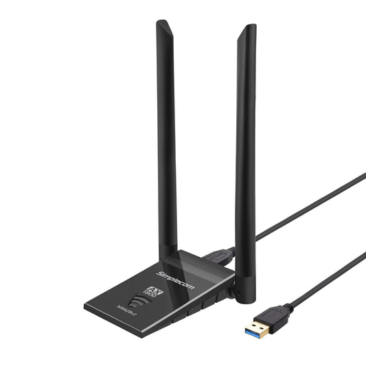 Simplecom NW628v2 AX1800 Dual Band WiFi 6 USB Adapter with 2x 5dBi High Gain Antennas Tristar Online
