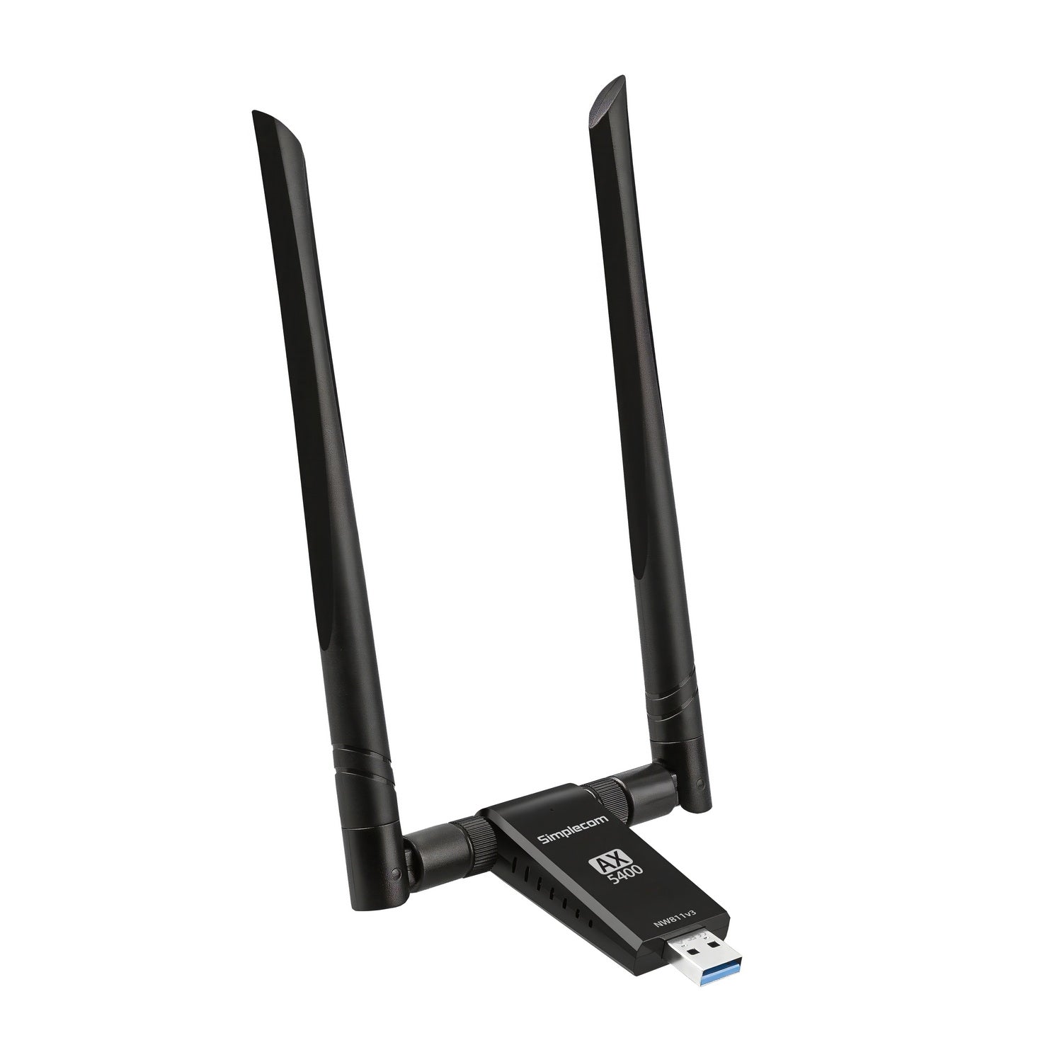 Simplecom NW811v3 AX5400 Tri-Band WiFi 6E USB Adapter with 2x 5dBi High Gain Antennas Tristar Online