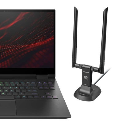 Simplecom NW811v3 AX5400 Tri-Band WiFi 6E USB Adapter with 2x 5dBi High Gain Antennas Tristar Online