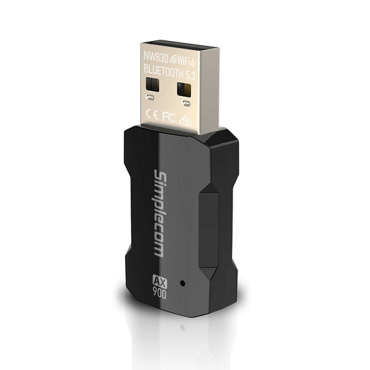 Simplecom NW830 Wi-Fi 6 and Bluetooth 5.3 Combo USB Adapter Dual Band AX900 Tristar Online