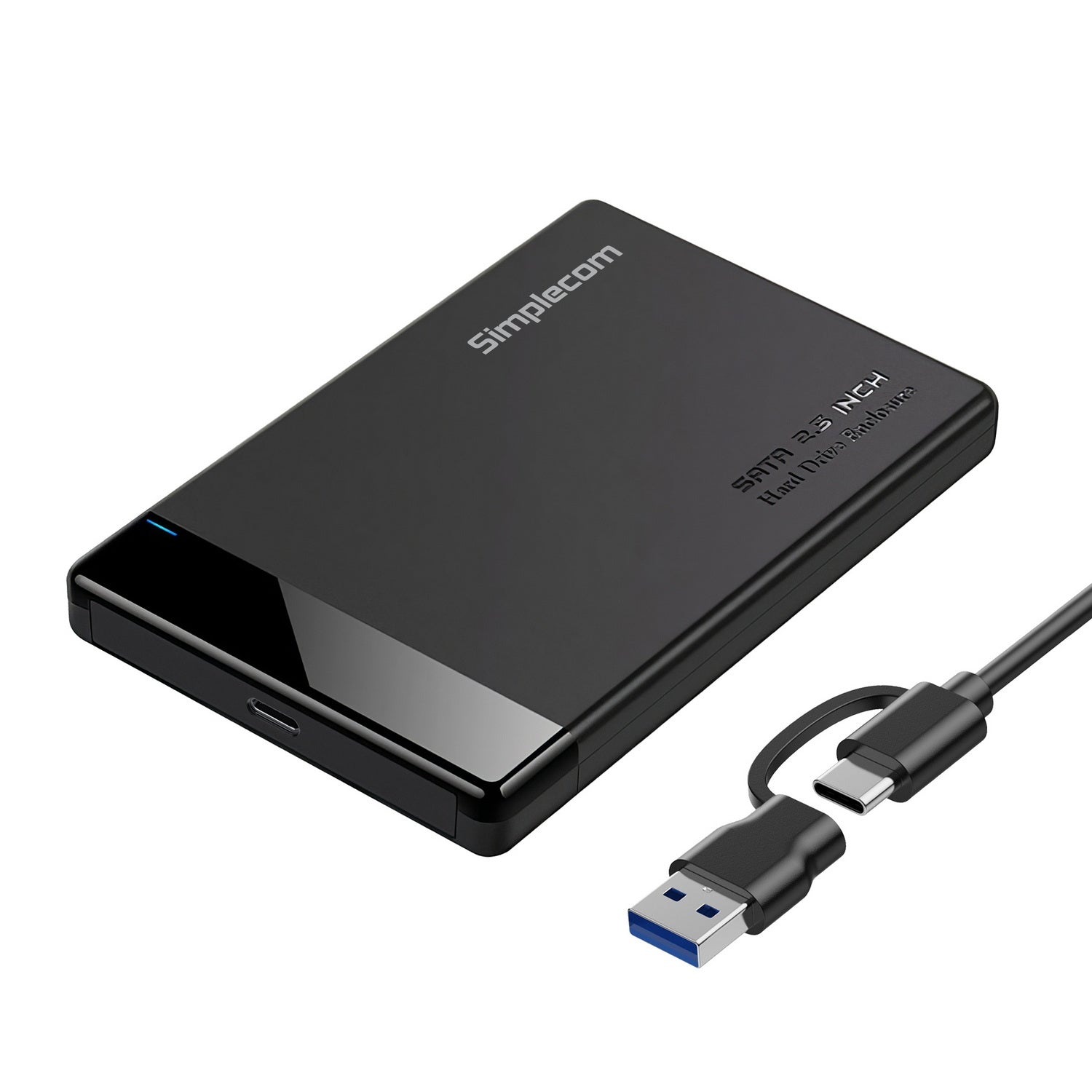 Simplecom SE109 Tool-free 2.5" SATA HDD SSD to USB-C Enclosure USB 3.2 Gen 1 Tristar Online