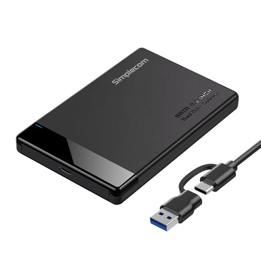 Simplecom SE109 Tool-free 2.5" SATA HDD SSD to USB-C Enclosure USB 3.2 Gen 1 Tristar Online