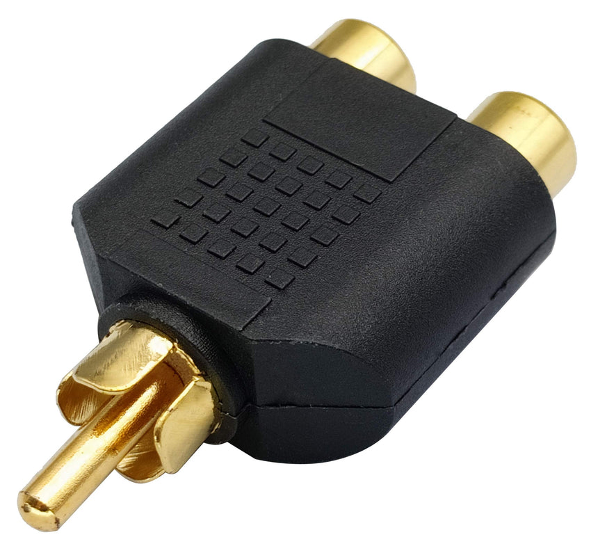 RCA Male to 2X RCA Female Audio Splitter Adapter Connector Coupler Tristar Online