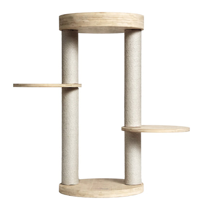 Whisker Wonderland Premium Eco Bamboo Cat Tree Small - Natural Bamboo Structure, Safe & Stable, Multi-Functional Cat Furniture, Climbing & Scratching Tristar Online