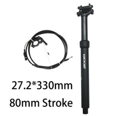 ZOOM SPD-802 Adjustable Height via Thumb Remote Lever - Internal Cable 27.2mm Diameter 80mm Travel Dropper Seatpost