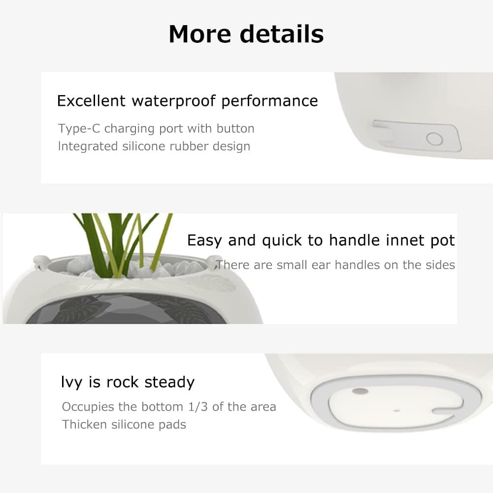 Intelligent Flower Pot, Electronic Bud, Maintenance Plant Assistant, Fun Interactive Flower Pot, Indoor Green Planting Monitoring, LCD Screen Display, Cell Phone APP Connection (Pink) Tristar Online