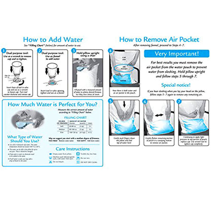 Mediflow Adjustable Waterbase Water Neck Pain Reduction Standard Pillow 51 x 71 cm