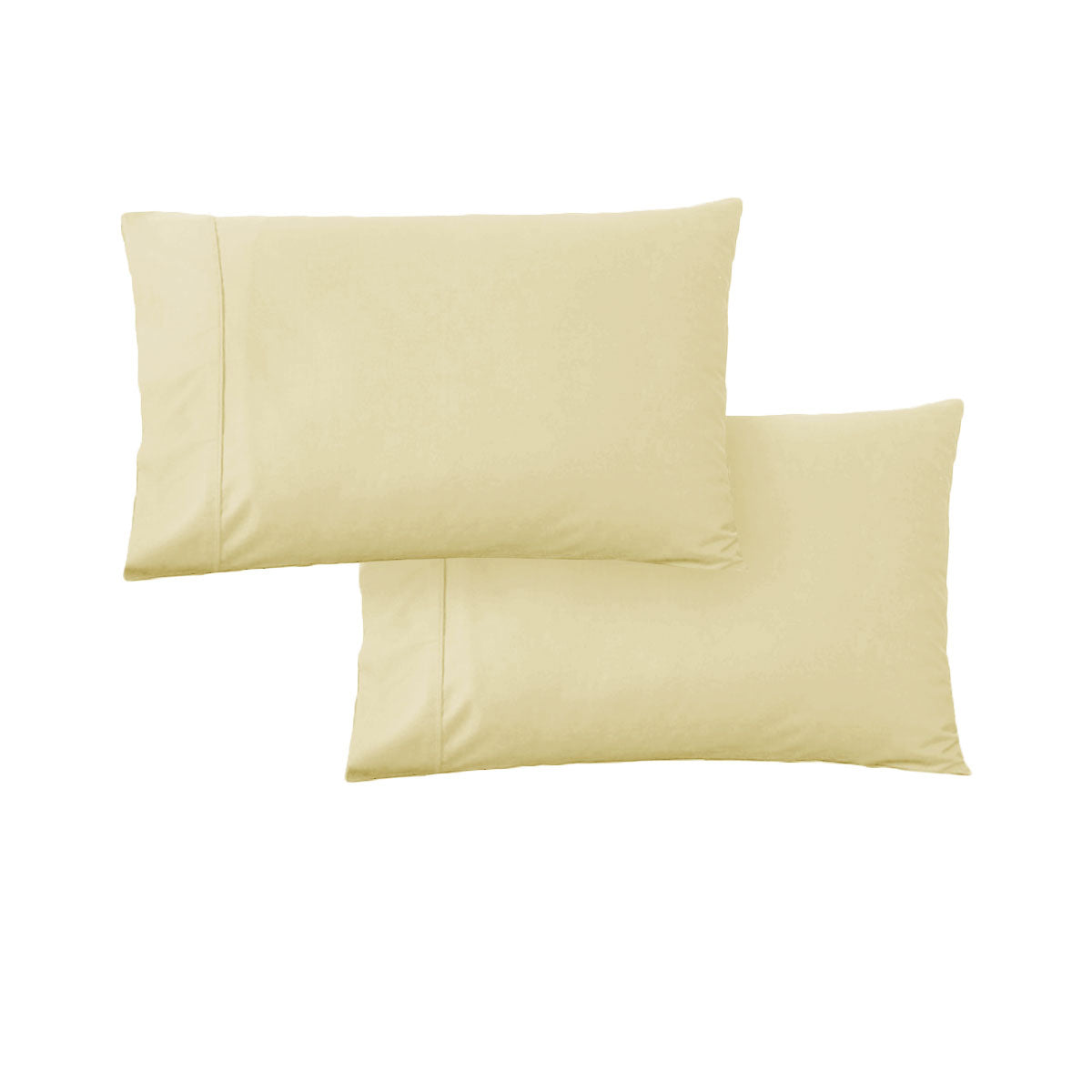 420TC Pair of Wrinkle Free No Flap Queen Pillowcases Pale Gold Tristar Online