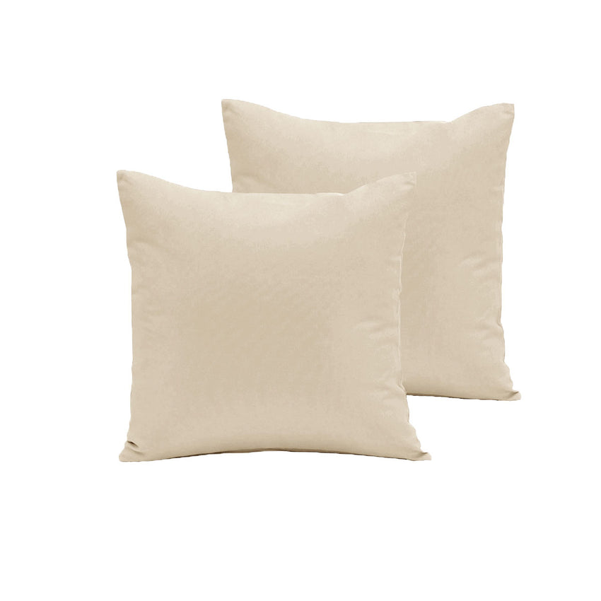 Pair of Polyester Cotton European Pillowcases Ecru Tristar Online