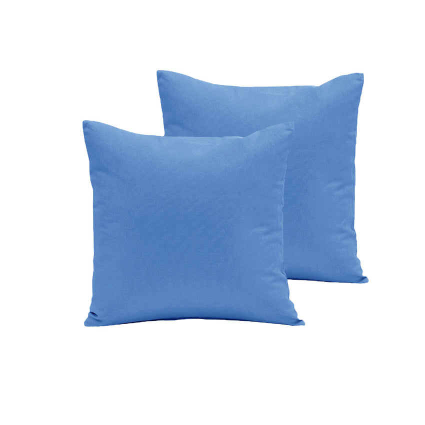 Pair of Polyester Cotton European Pillowcases Mid Blue Tristar Online