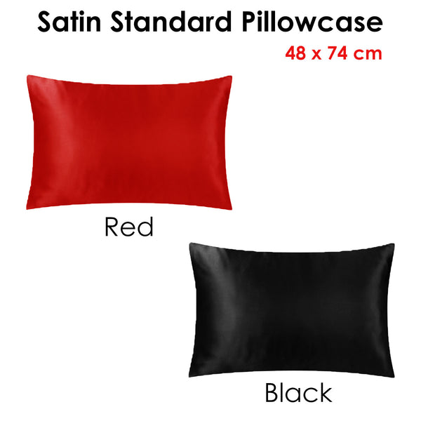 Satin Standard Pillowcase Black Tristar Online