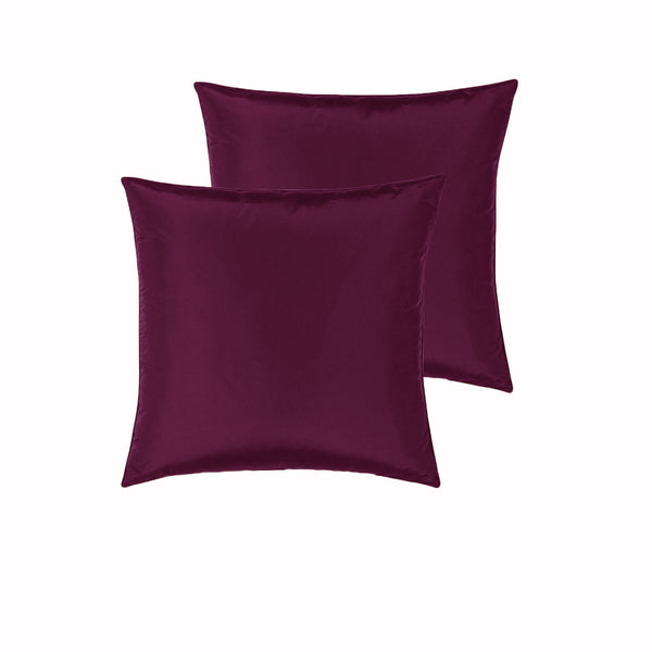 PepperMIll Satin European Pillowcases ( Pair ) BURGUNDY Tristar Online