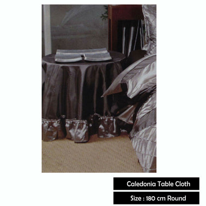 Boudoir Caledonia Black Silver Round Tablecloth Tristar Online